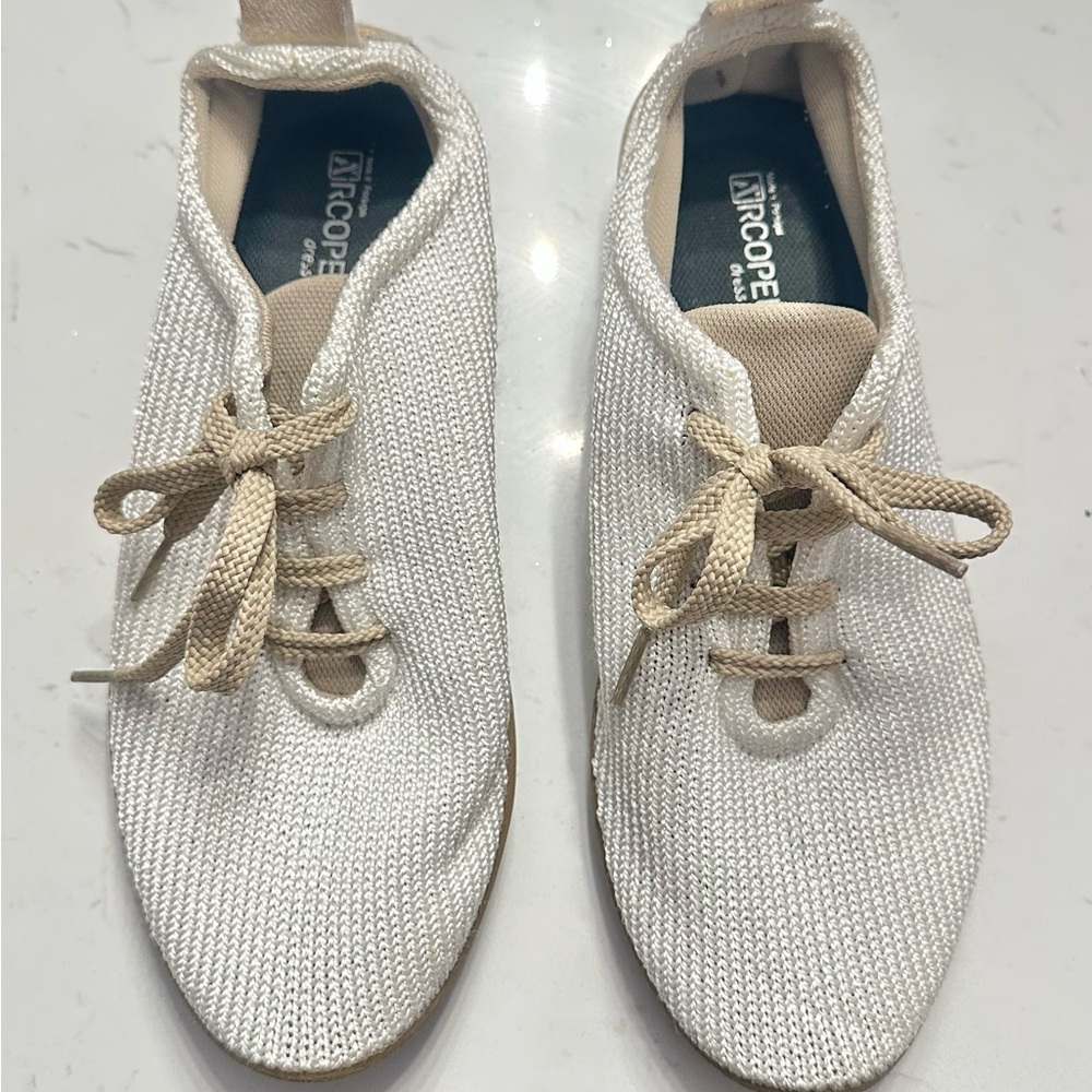 Arcopedico LS White Knit Sneakers